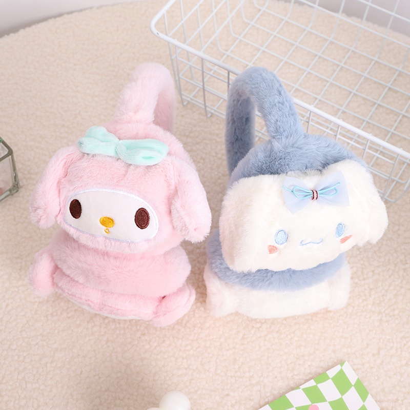 Sanrio Bông Tai Giữ Ấm Chống Đóng Băng Hình Kuromi Dễ Thương Cho Bé bịt tai gấu dâu bông tai kuromi bịt tai giữ ấm chụp tai cho bé