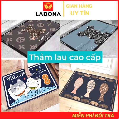 Thảm lau chân ,thảm chùi chân 3D chống trơn trượt siêu thấm nhà bếp nhà tắm LADONA TL2
