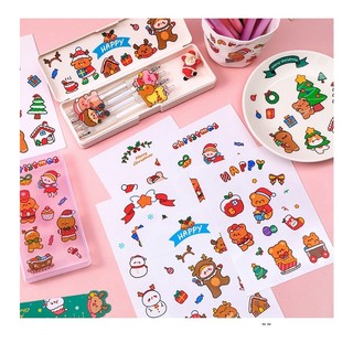Sticker Giáng Sinh chữ nhật