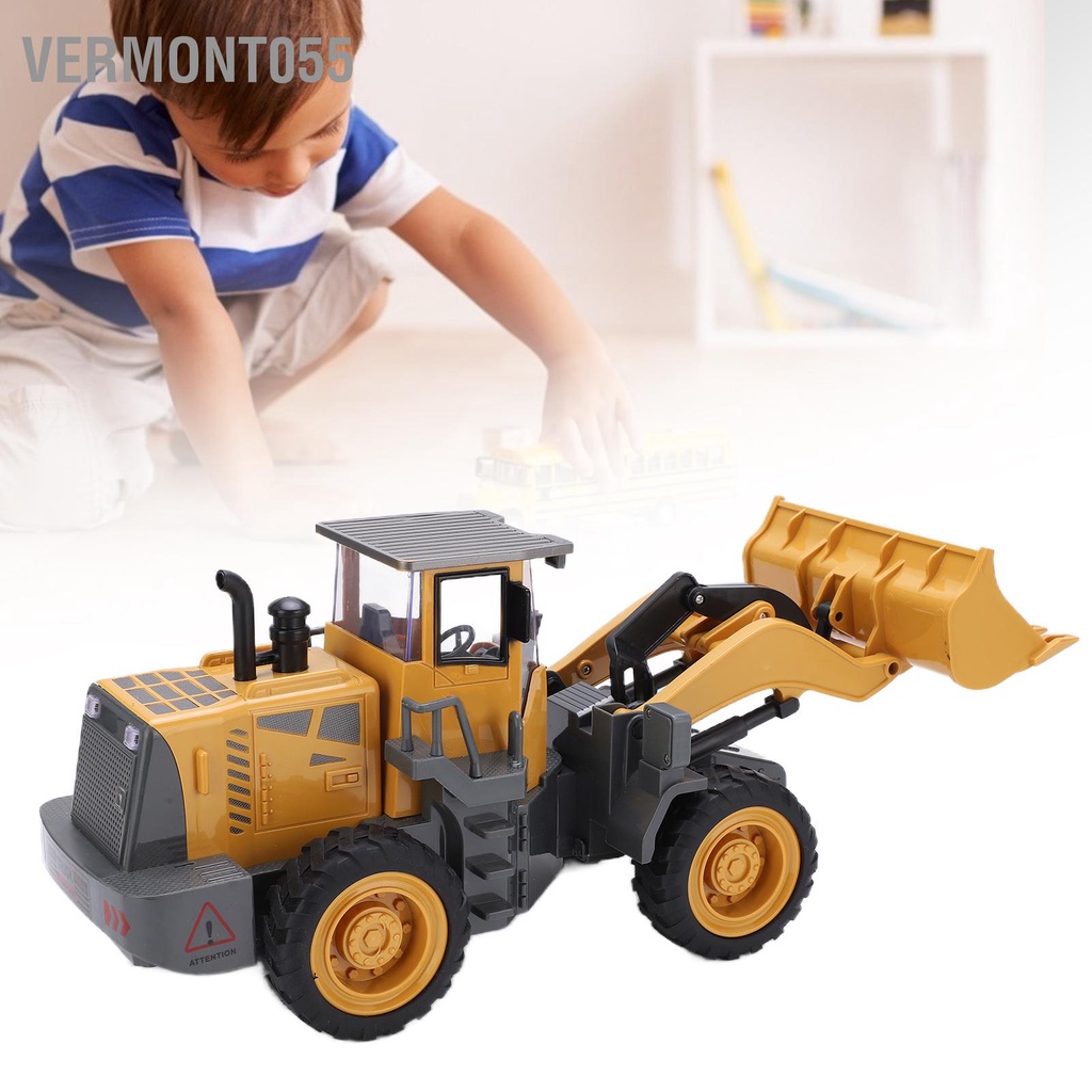 Có thể bán buôn 8 kênh Phiên bản hợp kim Máy xúc đẩy hàng Đồ chơi điều khiển từ xa máy xây dựng Vermont055 Hàng giao ngay