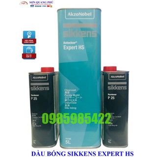 Dầu bóng Autoclear Plus HS Sikkens cao cấp chống xước Keo bóng 2K Expert HS cho o to xe máy dát Vàng SONQUANGPHU8856