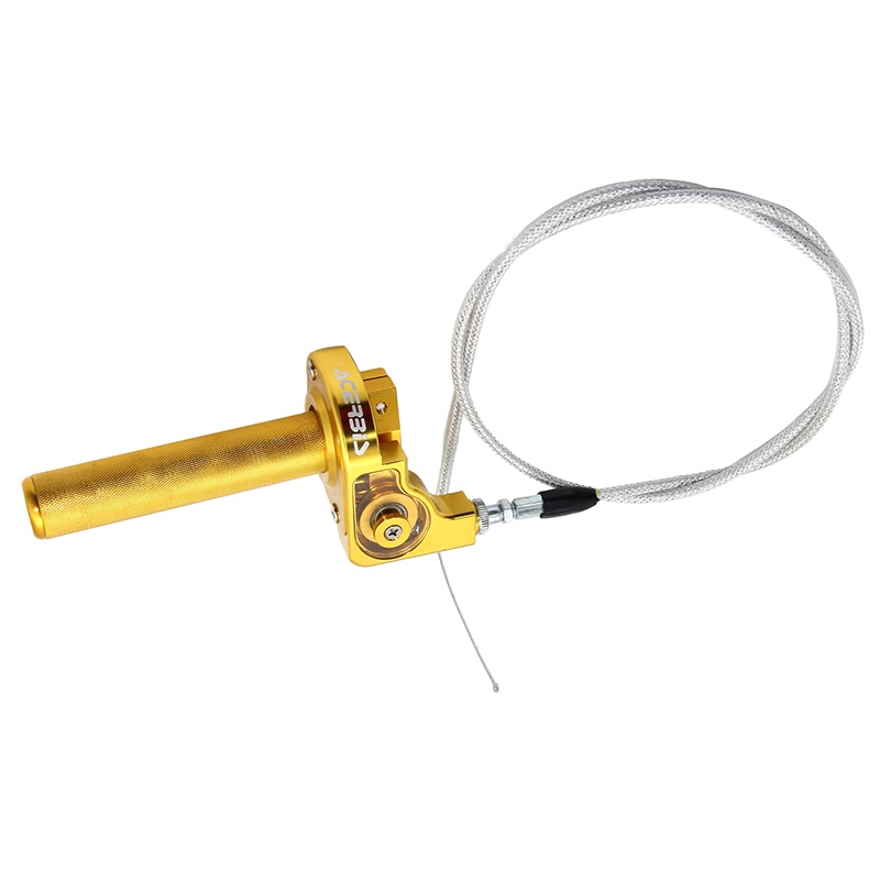 Tay Ga Xoắn CNC 22mm Bằng Nhôm Kèm Dây Cáp Gia Tốc Cho Xe Máy