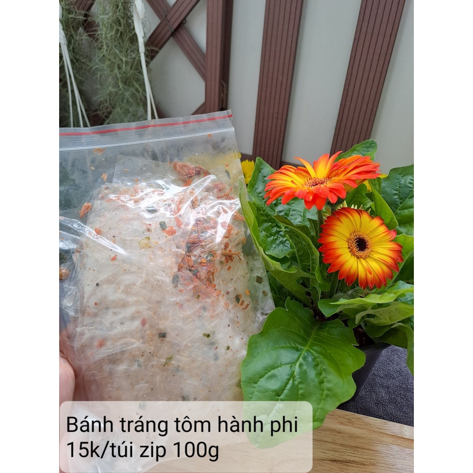 BÁNH TRÁNG TÔM HÀNH PHI túi zip 100g