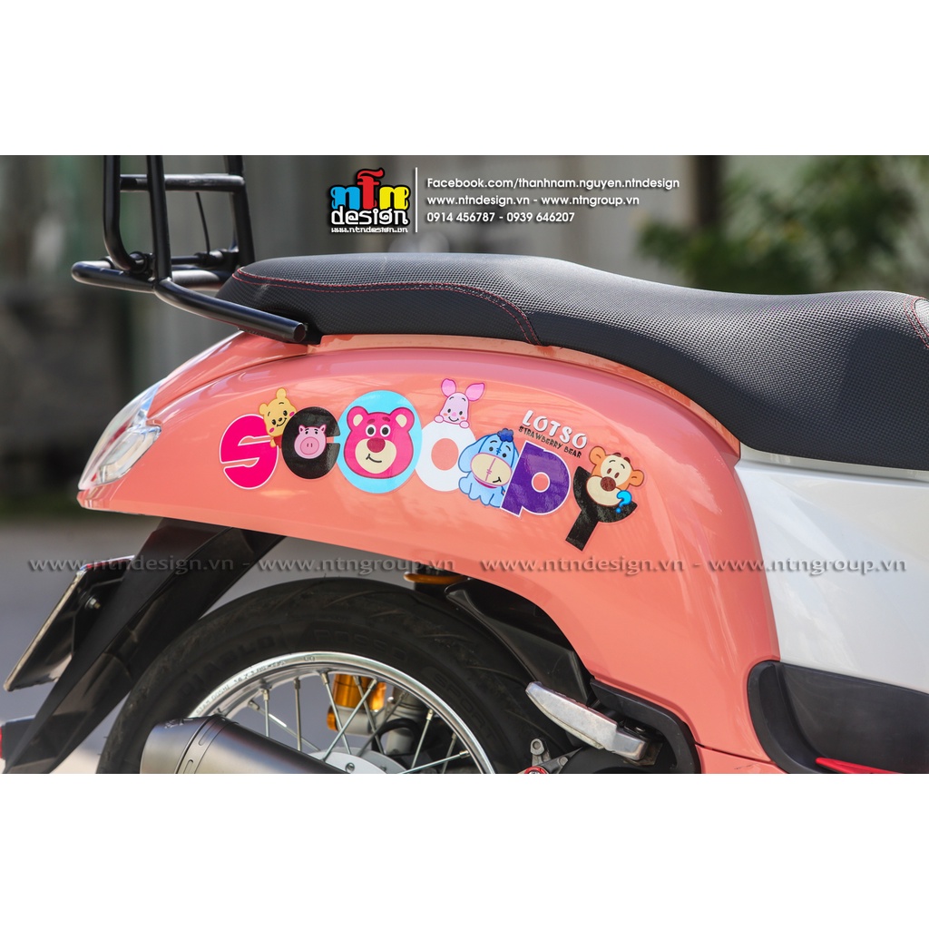 Tem Scoopy - mẫu Gấu Lotso