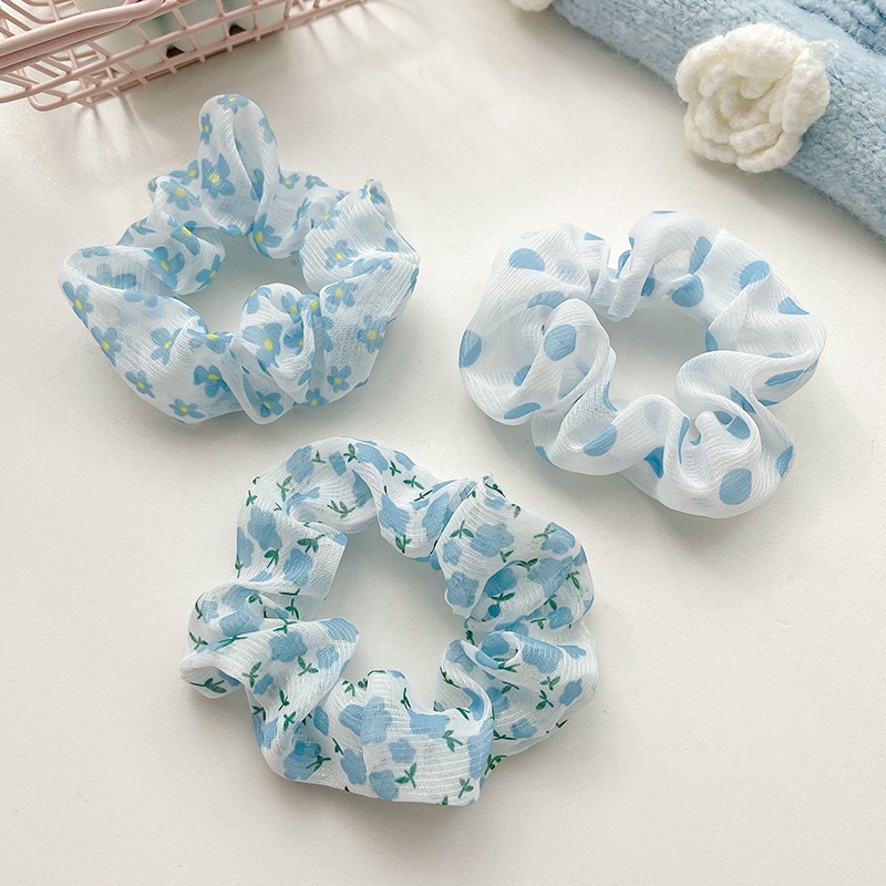 Cột tóc Scrunchies kẻ caro phong cách hàn quốc, thời trang dành cho nữ