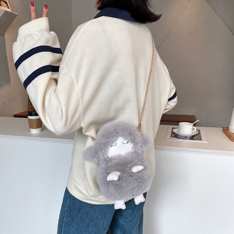 Túi Đeo Chéo Kiểu Hoạt Hình Nhồi Bông Dễ Thương Cho Bạn Gái