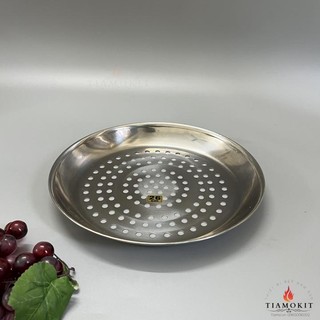 [Có sẵn] [Ảnh thật] Khay tròn inox đục lỗ