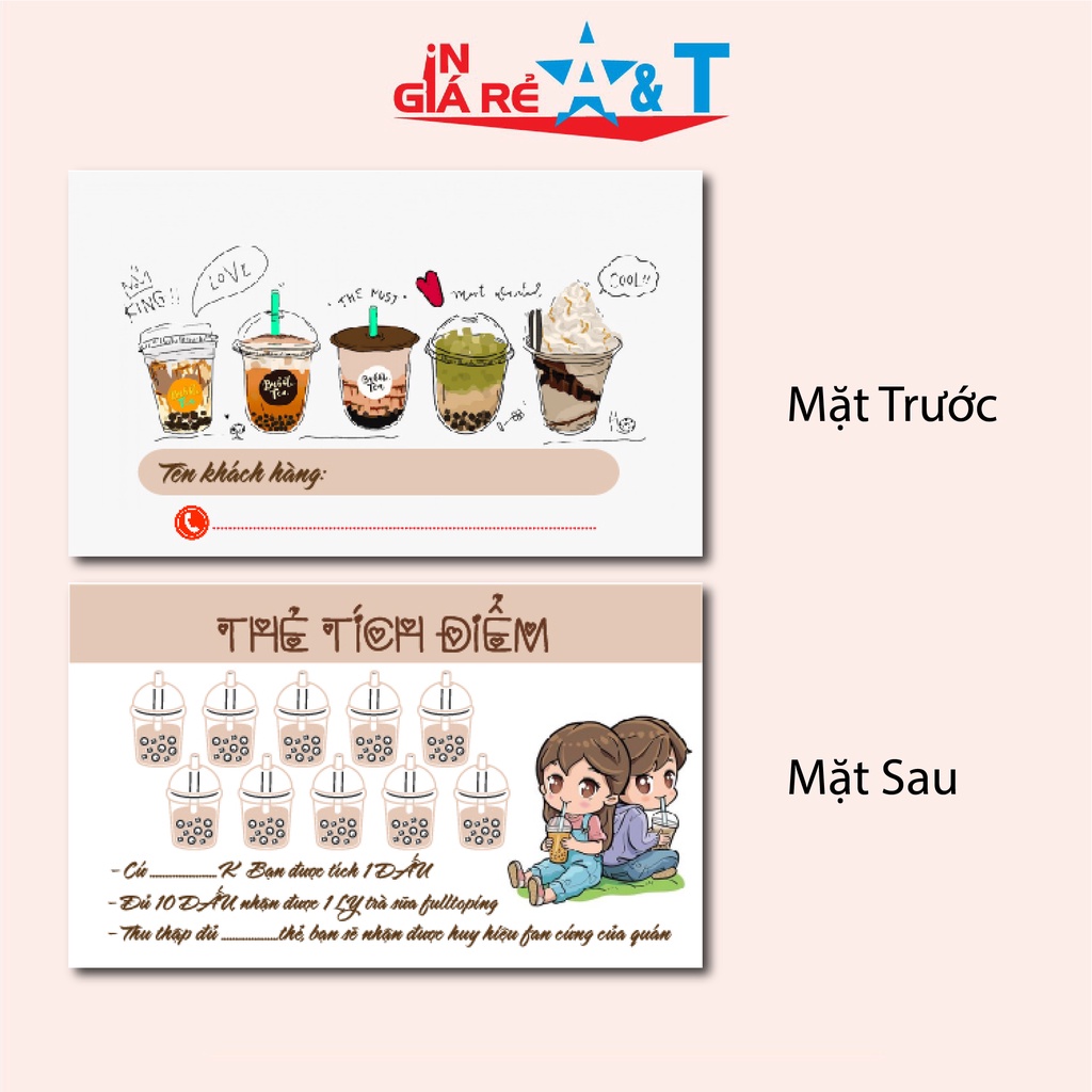 THẺ TÍCH ĐIỂM TRÀ SỮA - CARD TÍCH ĐIỂM COFFEE