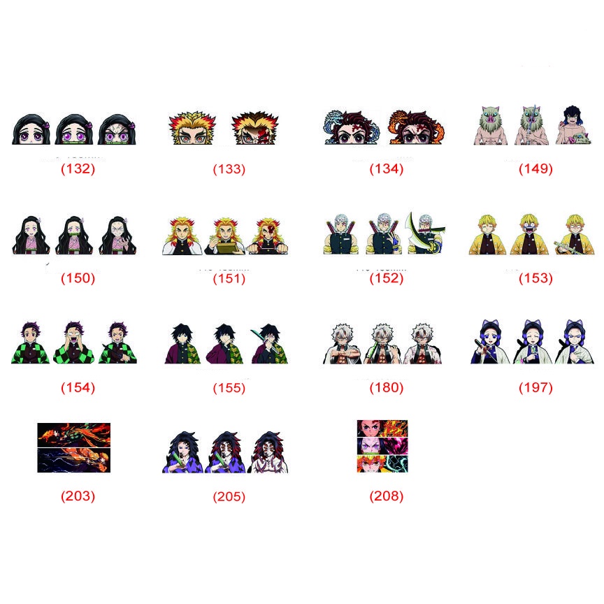 Sticker 3D Demon Slayers dán điện thoại - laptop - ô tô chống nước