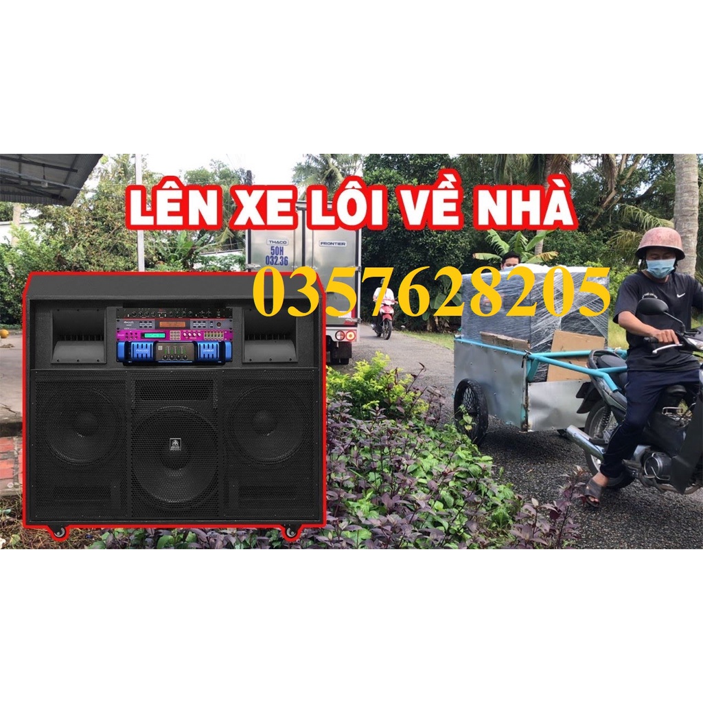 0357628205 Combo loa kéo điện 3 bass, 2 bass 40 1 sub 50, thành phẩm loa + thùng công