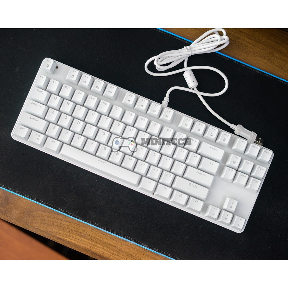 Bàn Phím Cơ Có Dây BOW Trắng  nhỏ gọn dành cho máy tính