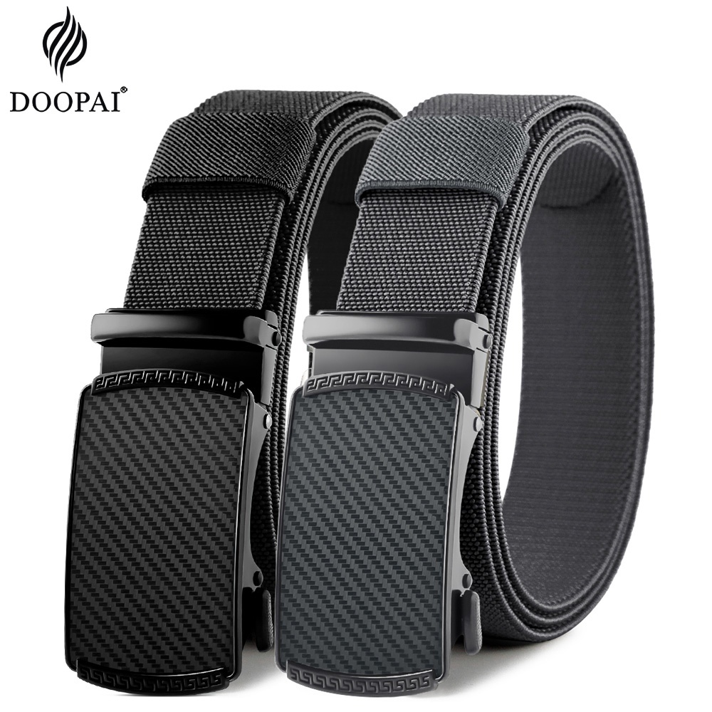 DOOPAI Thắt lưng Nam Khóa kim loại Thắt lưng đàn hồi Thắt lưng đàn hồi Nylon mềm Thắt lưng