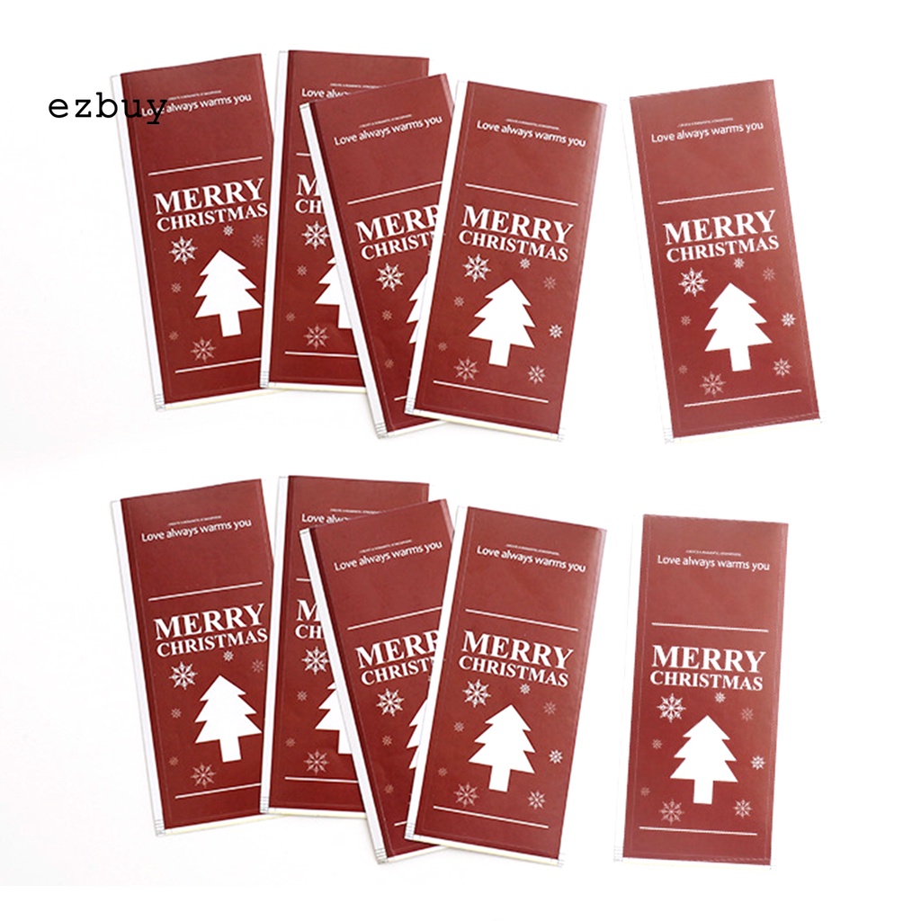 Bộ 10 Miếng Dán 2 Kích Cỡ Họa Tiết Bông Tuyết Giáng Sinh Dễ Thương Trang Trí Hộp Quà