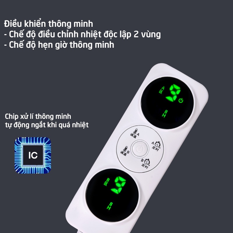 Chăn điện, đệm điện BoHouse giữ nhiệt tùy chỉnh nhiệt độ làm ấm cơ thể nhanh chóng hỗ trợ giảm đau xương khớp