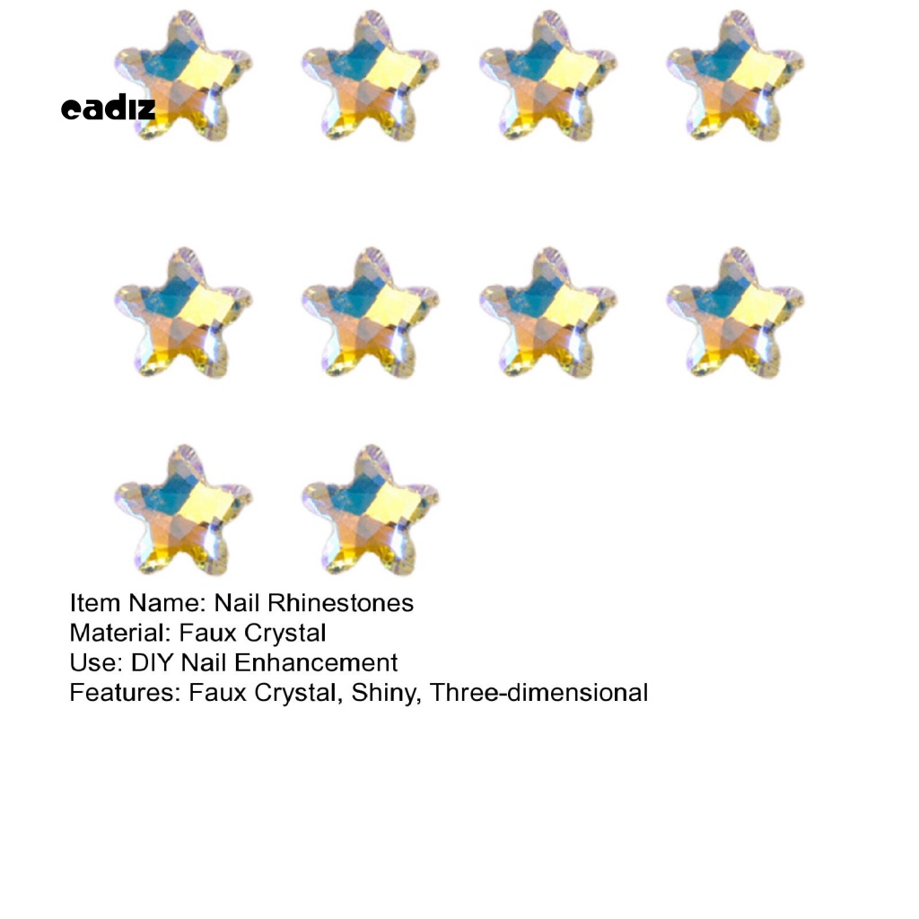 Set 10 Phụ Kiện Đá 3D Lấp Lánh Trang Trí Móng Tay Nghệ Thuật