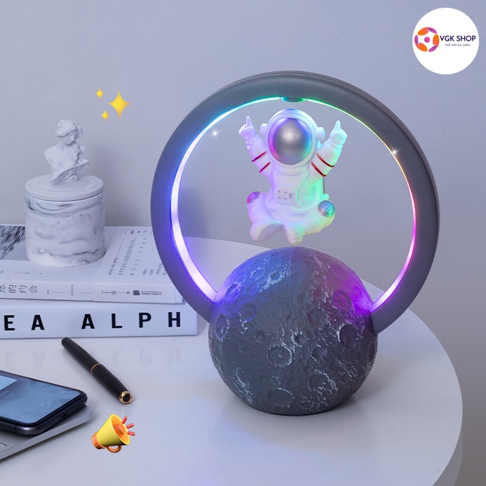 Loa Bluetooth Không Dây LED Thay Đổi Theo Nhạc Kiêm Đèn Ngủ, Loa Bluetooth Phi Hành Gia Bay 5.0 Cao Cấp Siêu Bass