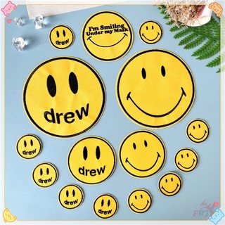 ♥ sticker ủi thêu hình mặt cười thời trang ♥ 1 miếng dán ủi quần áo hình ngôi nhà / mặt cười