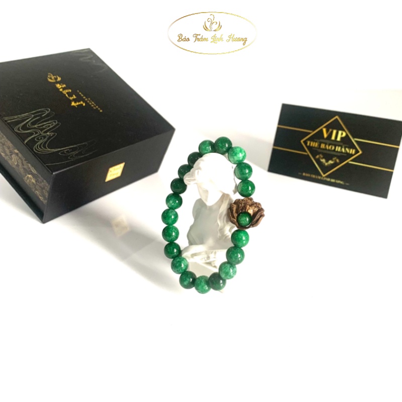 Vòng Tay Đá Phong Thủy Mix Charm Trầm Hương - BẢO TRẦM LINH HƯƠNG Đủ Màu Hợp Mệnh Kèm Hộp Chính Hãng Cao Cấp - Quà Tăng