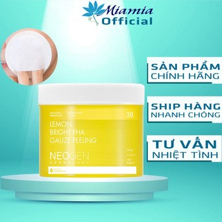 Tẩy Da Chết Dạng Miếng Chanh Vàng Neogen Dermalogy Lemon Bright Pha Guaze Peeling Pad 30 Miếng [NHẬP KHẨU CHÍNH HÃNG]