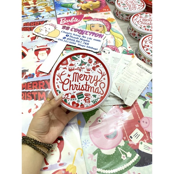 [Mẫu mới 2022] Bánh quy cookies dịp Noel - Giáng Sinh Christmas Biscuit Tin 114g quà tặng