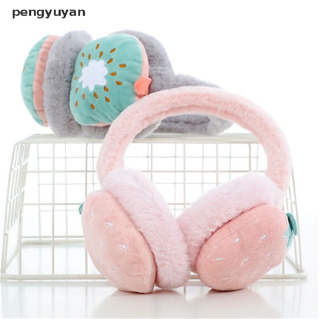 Bịt tai giữ ấm hình trái cây xinh xắn. Chụp tai giữ ấm nhỏ gọn bằng lông nhung mềm mại, ấm áp