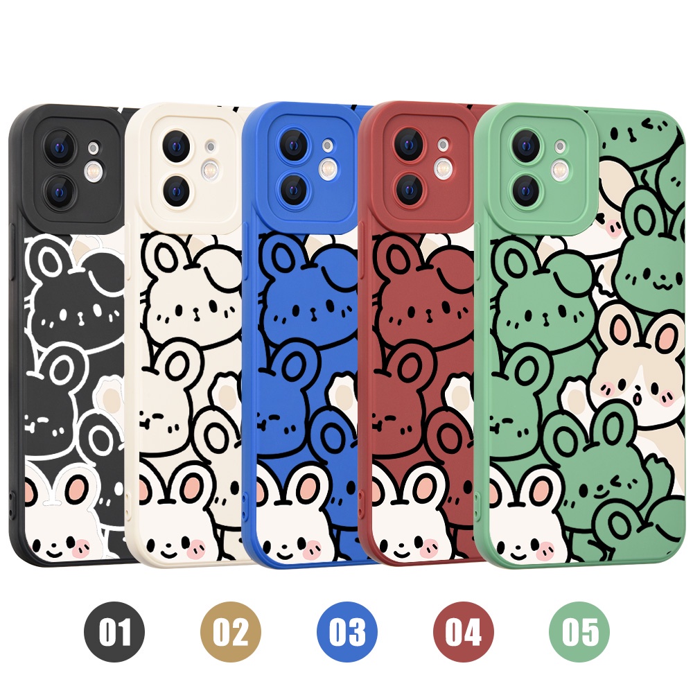 Ốp Điện Thoại TPU Hình Thỏ Cho VIVO Y12S Y12 Y20 Y91C Y21S Y21 Y15S V9 V20 Y15 Y17 Y30 Y50 Y15A Y12A Y20i Y20S #Ty023