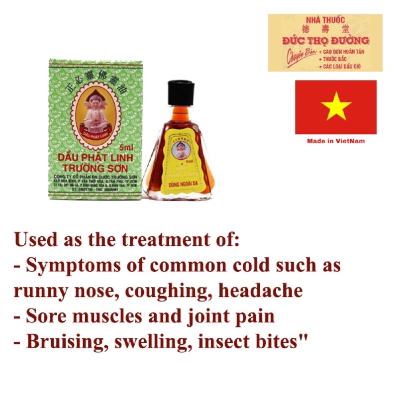 Dầu Phật Linh 5ml ĐTĐ