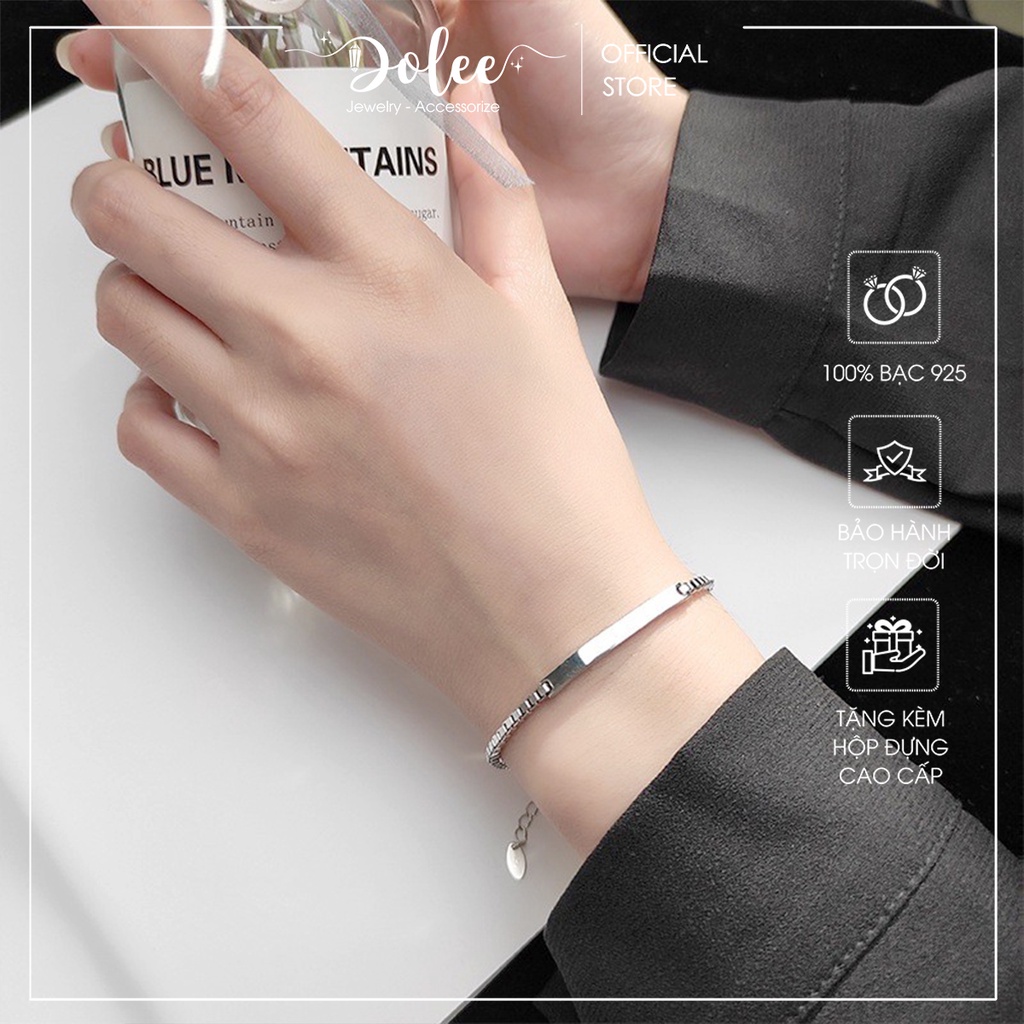 Vòng tay đôi Ghody DoLee Silver chất liệu bạc 925, lắc tay bạc nam nữ khắc tên theo yêu cầu