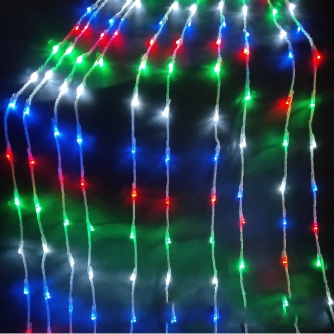 Dây Đèn Led Nháy Thả Rèm Mưa Rơi Nháy Thác Nước - Đèn Nháy Thả Mành, Trang Trí Cây Đẹp Lung Linh, Trang Trí Noel