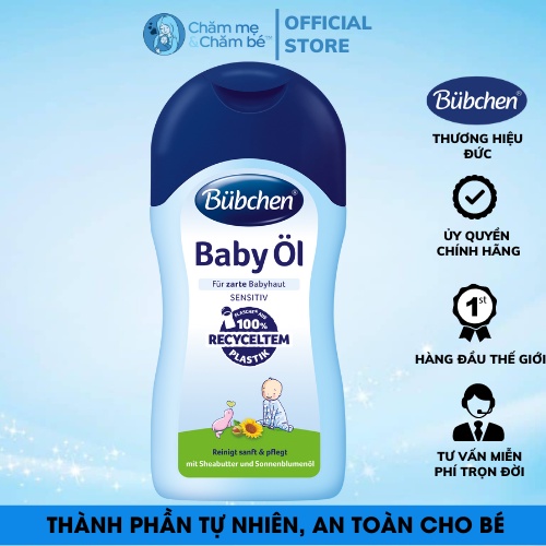 Dầu massage cho bé Bubchen Baby Oil | Chính hãng Buchen, Đức | Dung tích 200ml