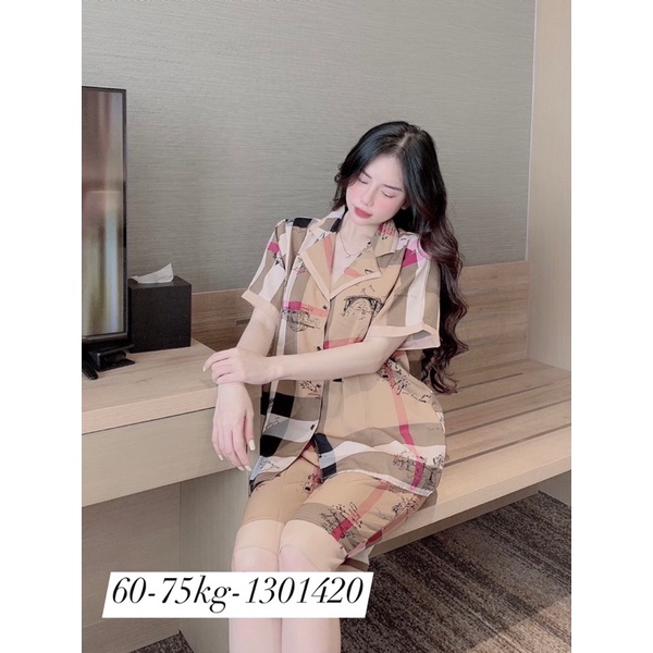 Đầm babydoll chất caro đũi