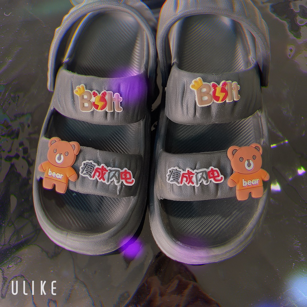 Dép Sandal Nữ, Dép Bánh Mì Có Quai Sau Cho Nữ Phong Cách Siêu Hot Trend Chất Cao Su Siêu Nhẹ(sz 40/41= chân 38/39)