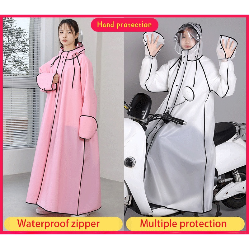 Áo Mưa Gấu Trong Suốt Cao Cấp Có Khóa Kéo Và Có Nón Bảo Vệ (Ảnh Thật)