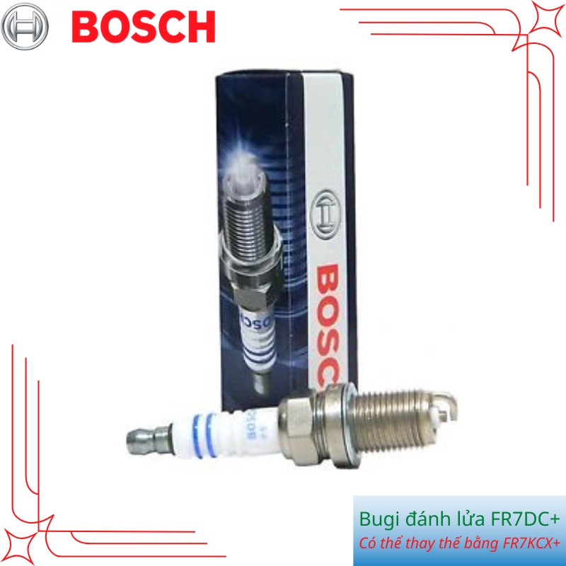 Bugi đánh lửa BOSCH FR7DC+ Bugi chân ngắn, đường kính ren 14mm, Made in RUSSIA, có thể thay thế bằng FR7KCX+ | HIBUAUTO