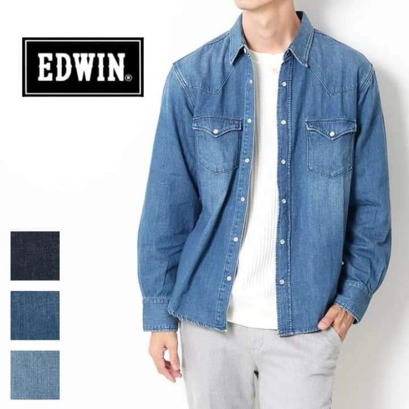 Áo khoác soe mi jean Edwin xuất Nhật size M