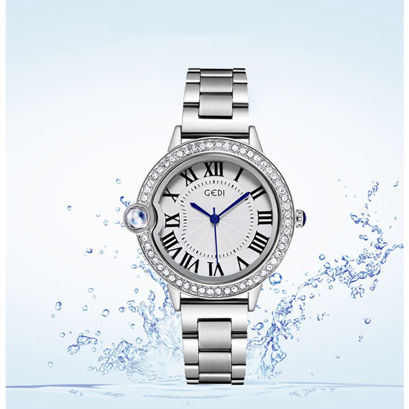 Đồng hồ đeo tay Gedi 51109 bằng thép thời trang cho nữ