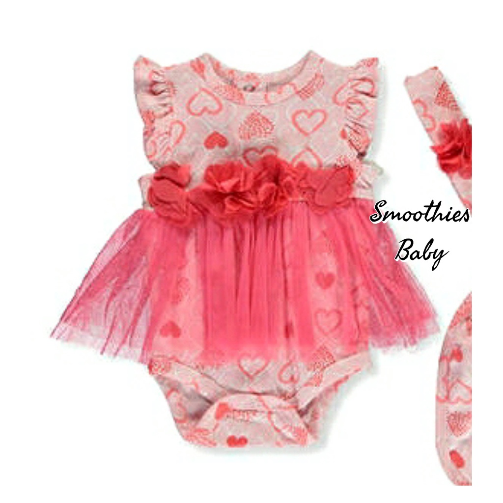 BODYSUIT BỘ LIỀN THÂN KIỂU ĐẦM CHO BÉ GÁI 3 - 11KG