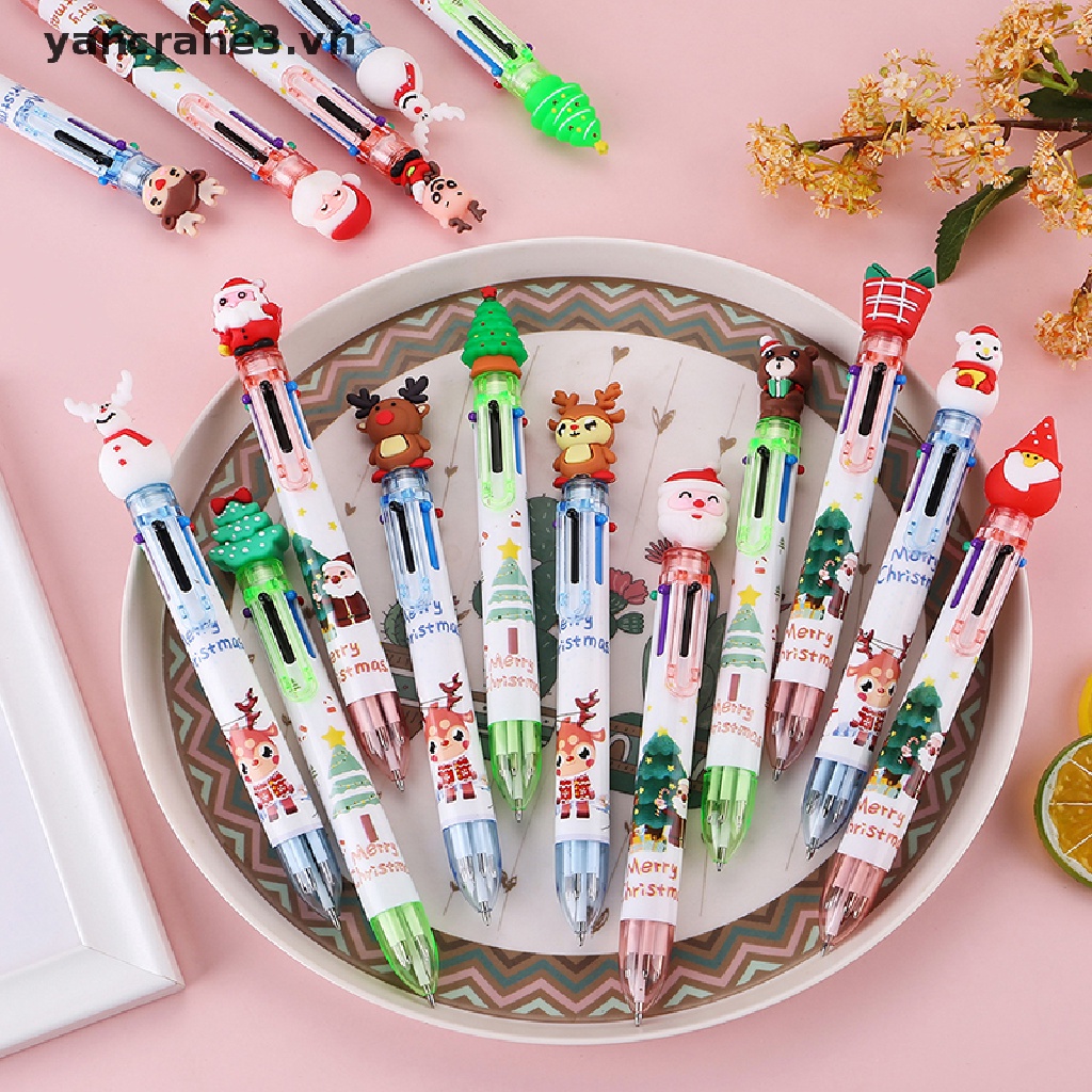 Bút Bi 6 Màu Tùy Chọn Phong Cách Giáng Sinh Dễ Thương Làm Quà Tặng Cho Học Sinh yancrane3.vn