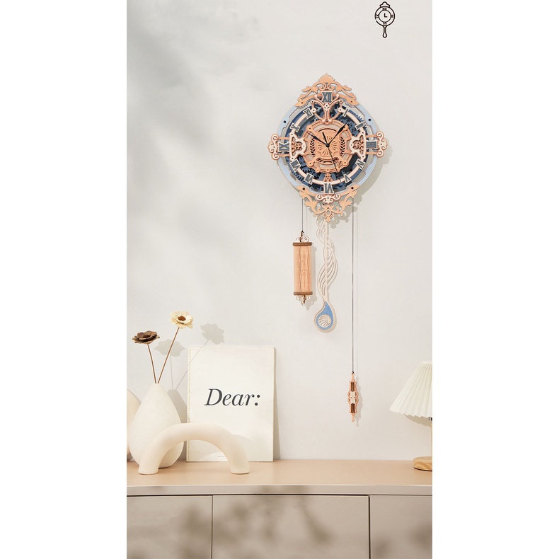 Đồng hồ treo tường lắp ghép sáng tạo mới,đồng hồ tự lắp ghép, đồng hồ cổ điển, đồng hồ la mã NPR36