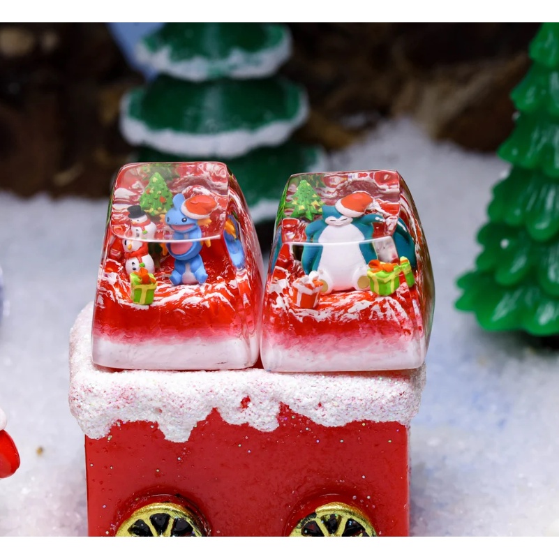 Keycap Snorlax giáng sinh, Nút bàn phím giáng sinh Pokemon phù hợp cho bàn phím cơ