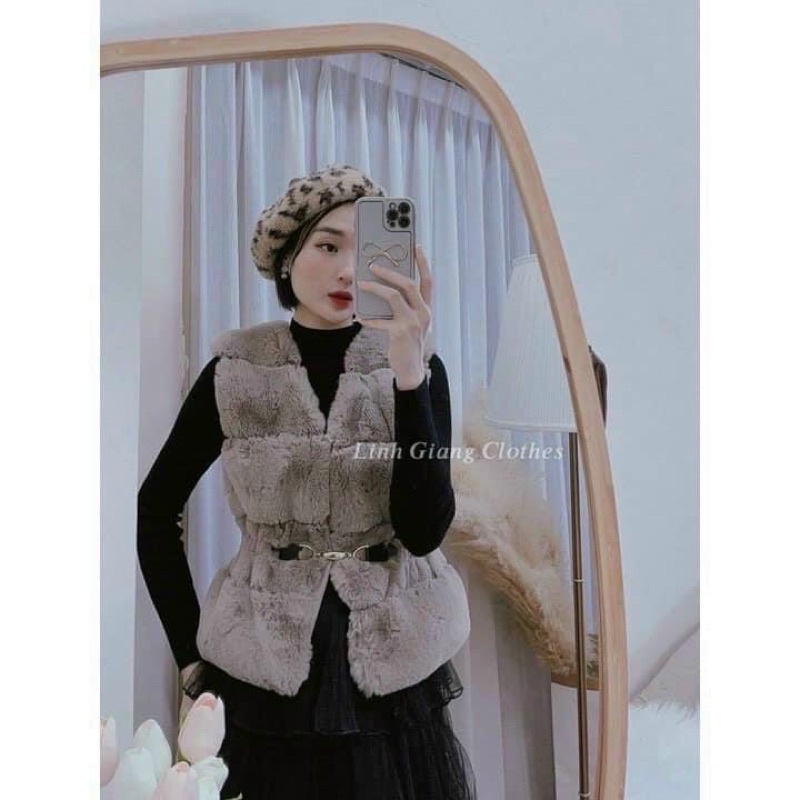 Áo gile lông th.ỏ hàng QCL1 vừa sang vừa xịn lại vừa ấm đã đủ làm các nàng mê chữ ê kéo dài chưa ạ