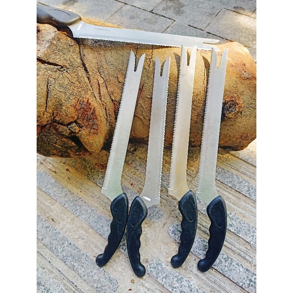 Dao răng cưa cắt bánh mì, cắt thịt luỡi răng cưa lượn sóng thông minh dài 38cm (Hàng thanh lý bị trầy xước cán)