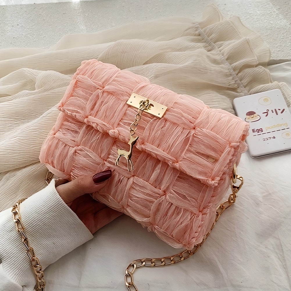 Túi tự đan ruy băng, túi đeo chéo handmade thời trang Hàn Quốc - Có video hướng dẫn DIY301