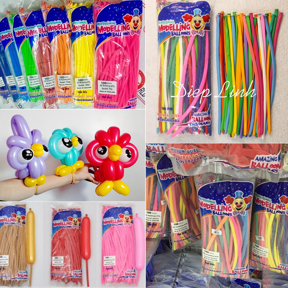set 10/ 50/100 bóng bay dài,bóng bay giun nhiều màu dài và dày, Bóng bay tạo hình nghệ thuật trang trí tiệc sinh nhật, s