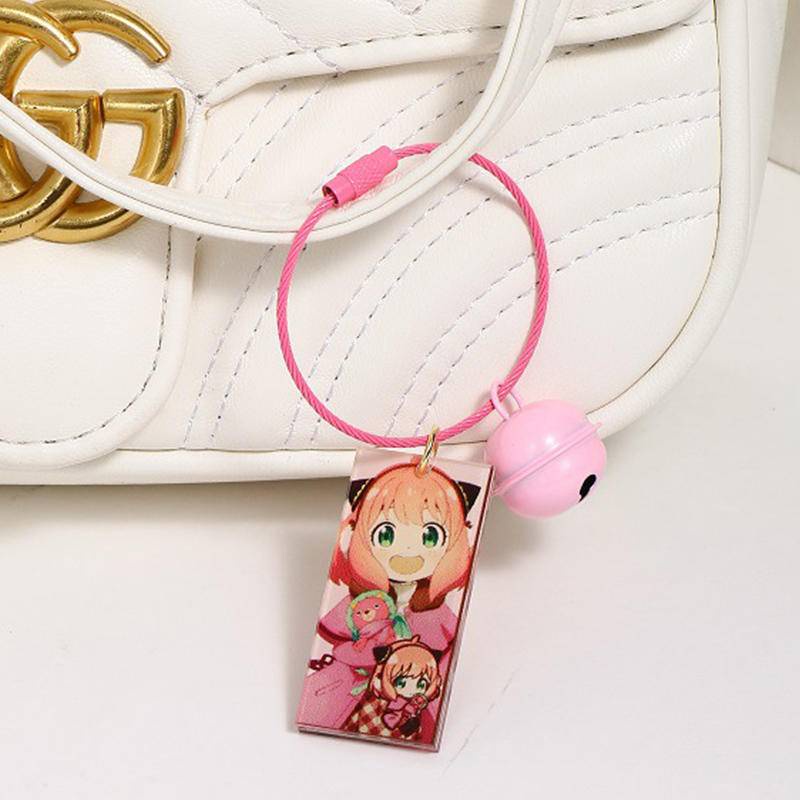 Móc Chìa Khóa Hai Mặt Bằng Acrylic Trong Suốt In Hoạt Hình SPY x FAMILY Loid Forger Anya Forger Yor Forger Bell