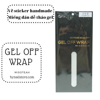 [Misoteah] Decal làm sticker Gel off wrap  Miếng dán sticker handmade