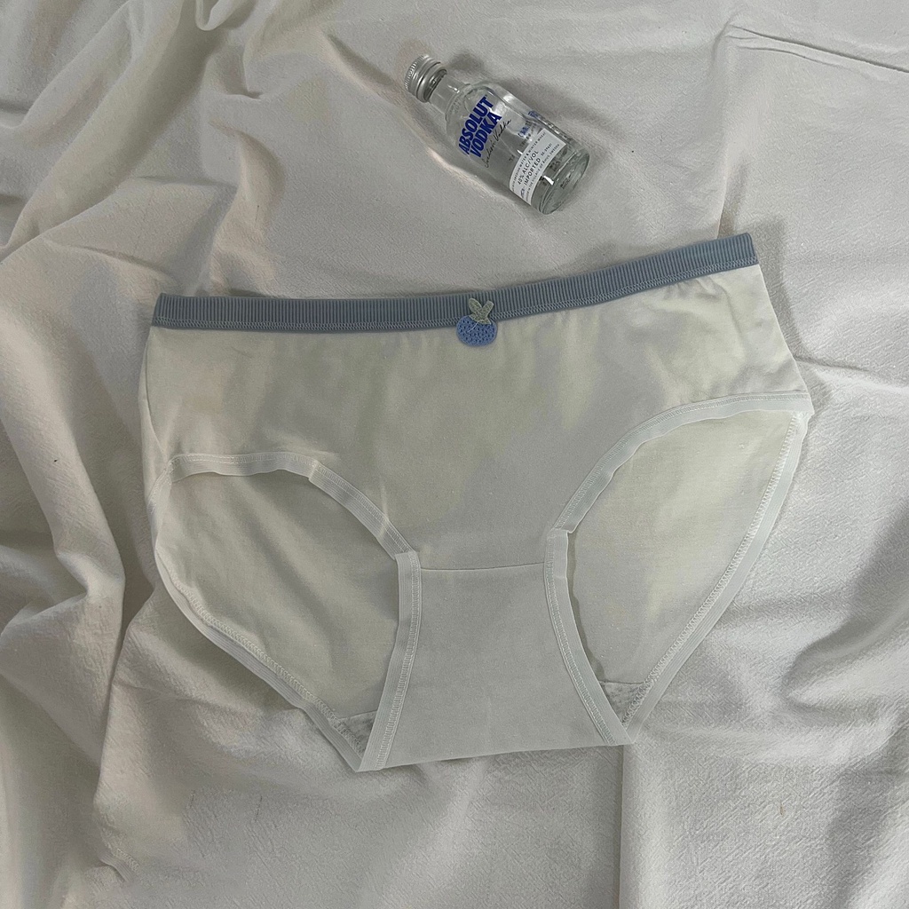 Quần lót AOWEINISI cotton màu trơn họa tiết trái cây hoạt hình thoải mái đáng yêu dành cho nữ