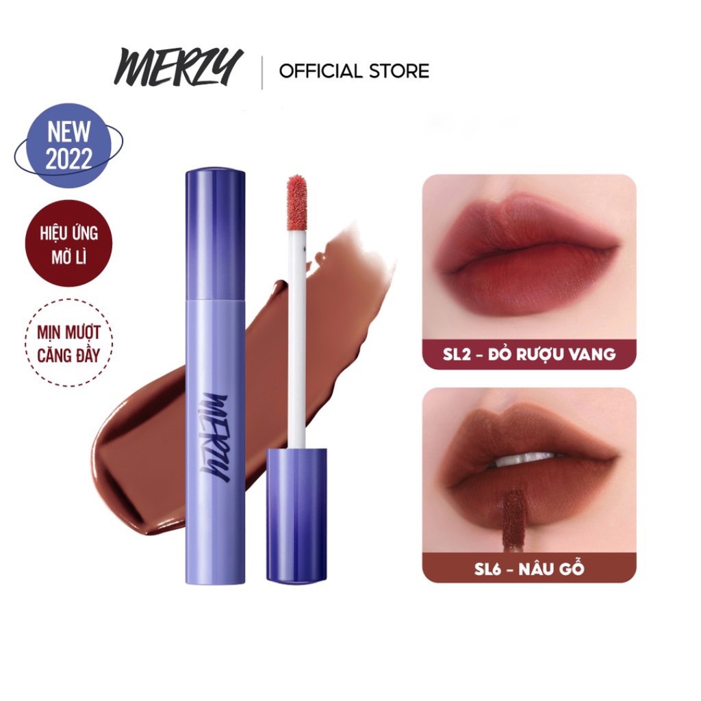 COLOR OF THE YEAR 2022 Son Kem Lì Merzy Soft Touch Lip Tint 3g