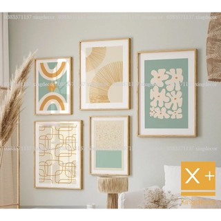 Tranh decor phòng khách, tranh có móc và đinh, tranh chống ẩm mốc.