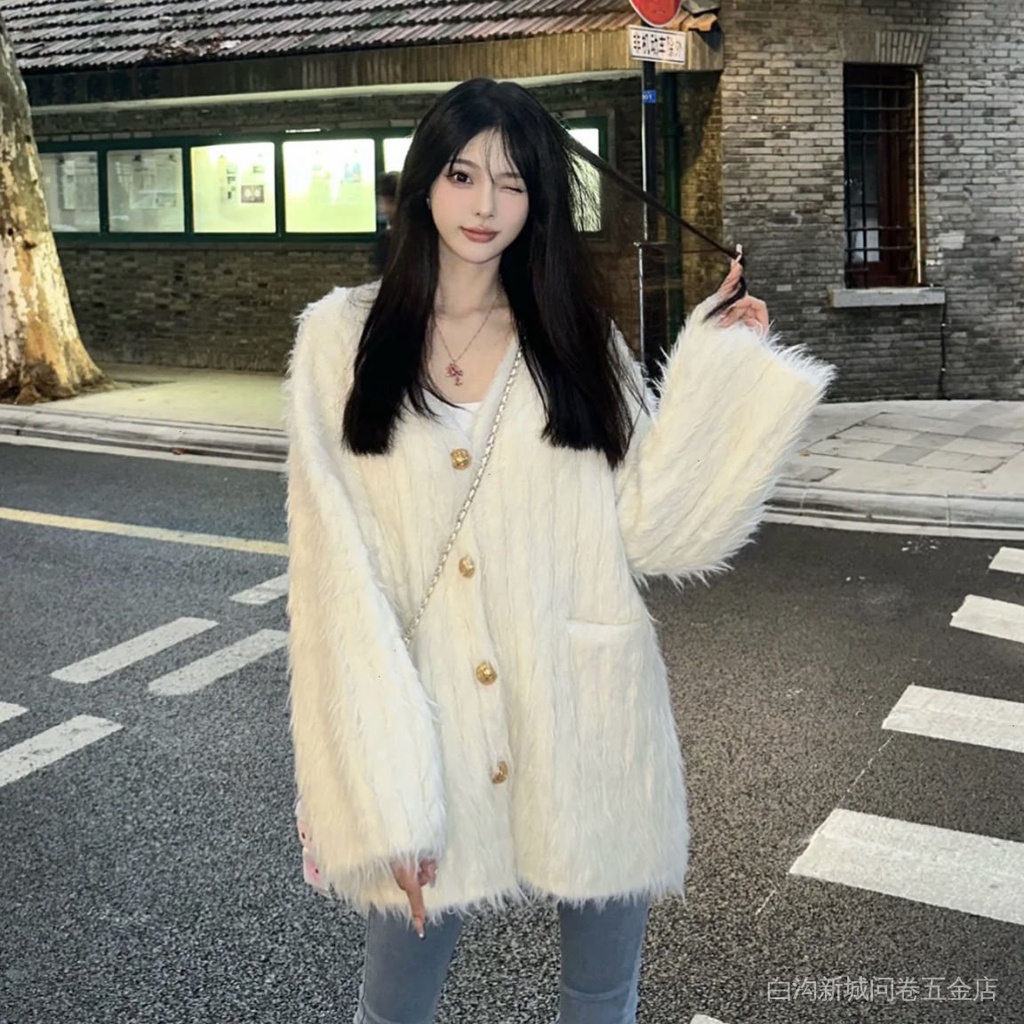Áo Khoác Len Cardigan Mềm Dáng Rộng Phong Cách Hàn Quốc Ngọt Ngào Dễ Phối Đồ Mùa Thu Đông Dành Cho Học Sinh Nữ K